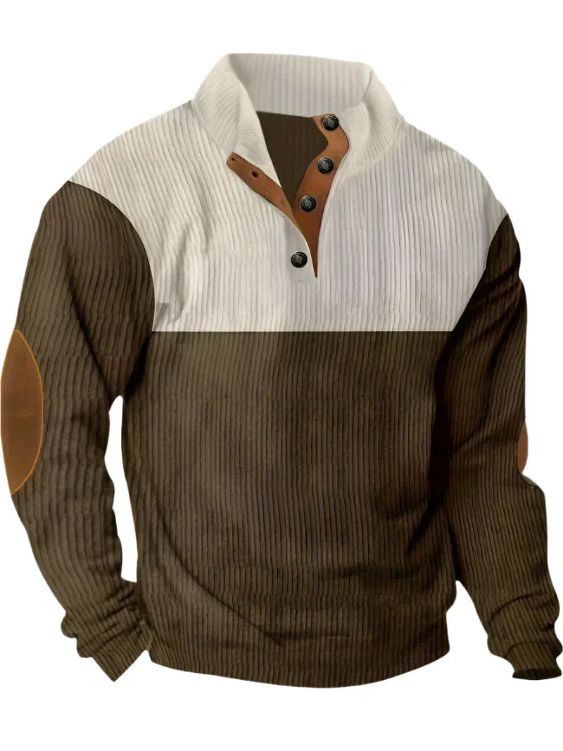 Manfred Herren Pullover Color-Block Baumwolle Multifarben - Norvielle