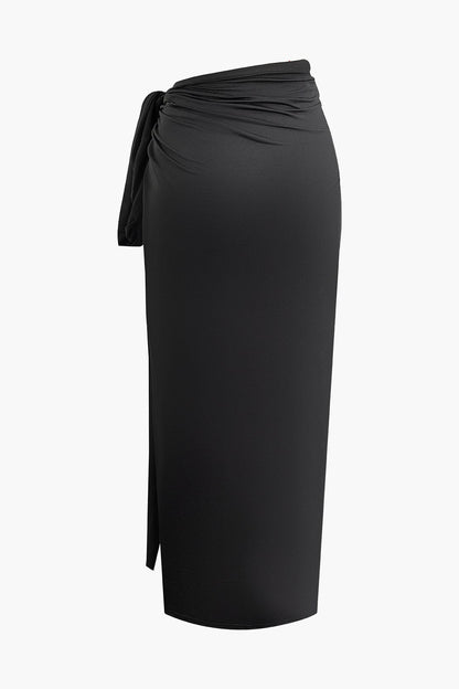 Damen One-Shoulder Bandeau- und Maxirock für stilvolle Anlässe