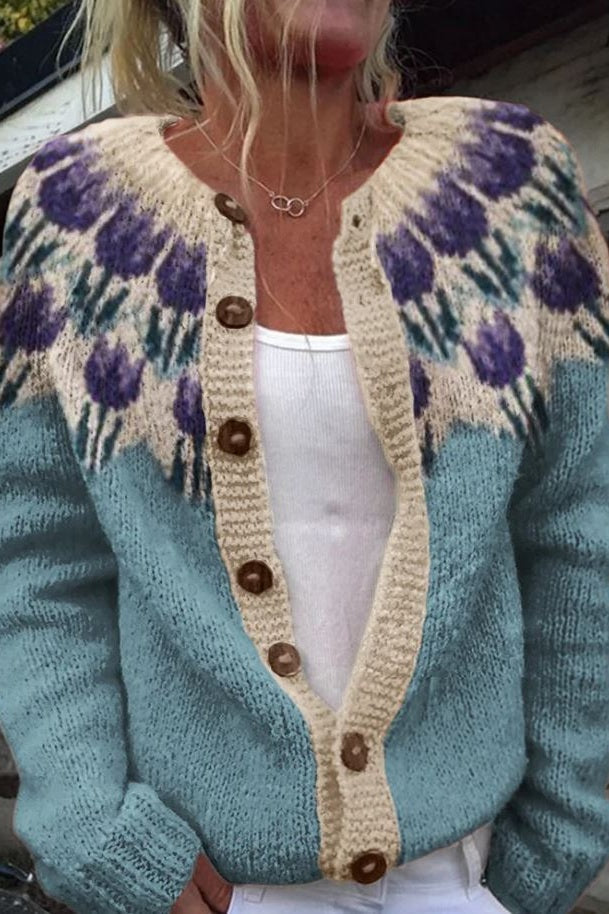 Keysha Damen Blumen-Cardigan - Norvielle