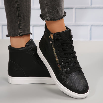 Norvielle Damen Sneakers Lässig Reißverschluss