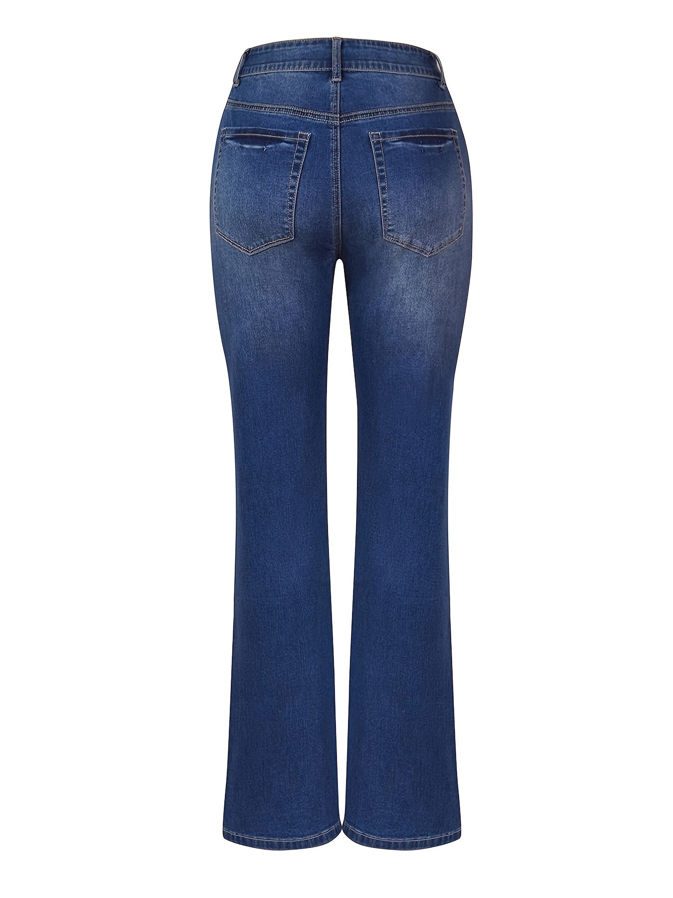 Norvielle Damen Denimhosen Mit Schrittknopf Röcke Effekt