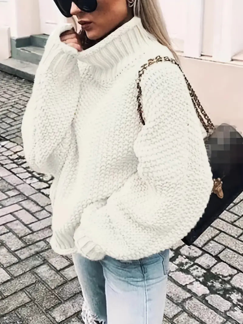 Vale Damen Rollkragenpullover Einfarbig