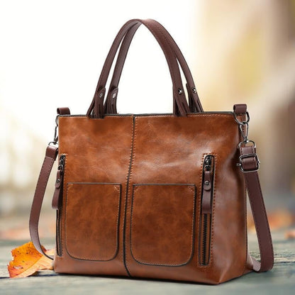 Elegante Damenhandtasche aus PU-Leder Schwarz - Norvielle