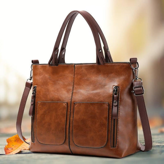 Elegante Damenhandtasche aus PU-Leder Schwarz - Norvielle