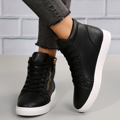 Norvielle Damen Sneakers Lässig Reißverschluss