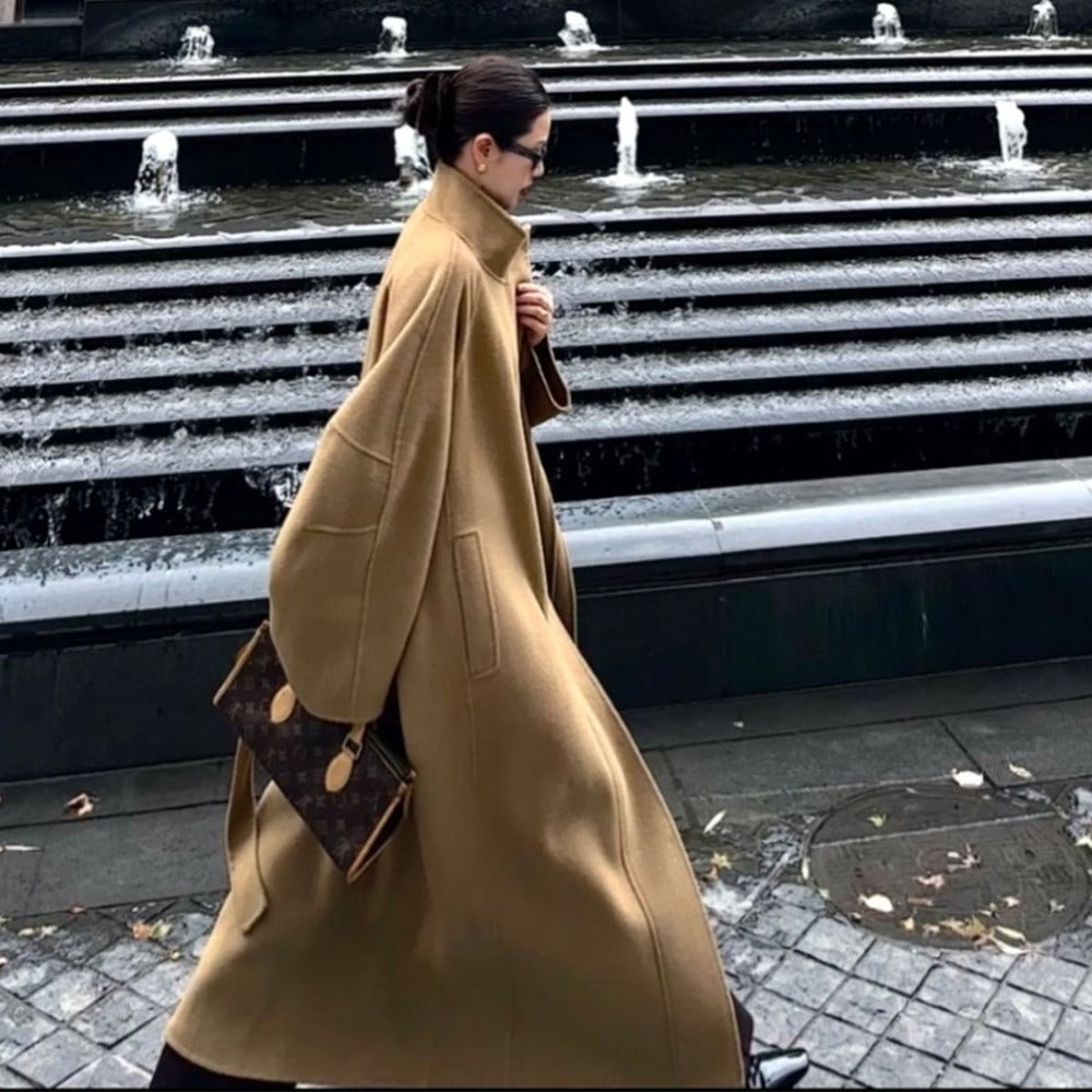 Damen Oversize Trenchcoat Lang Delfina - Norvielle
