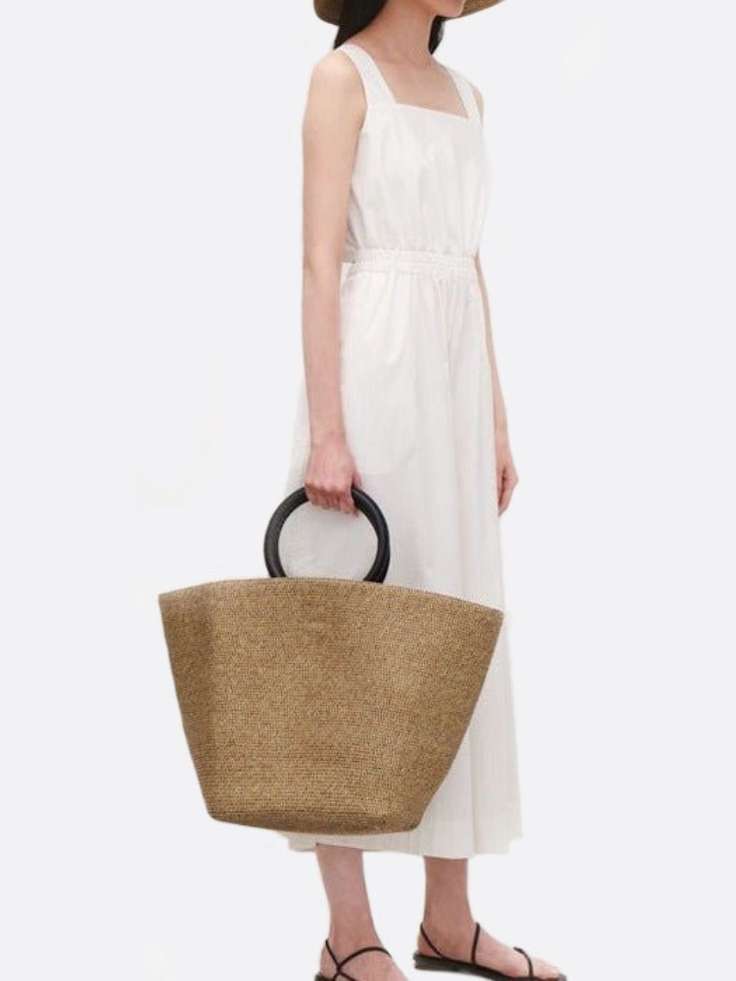 Soléa Damen Strohtasche Rundes Kunstleder