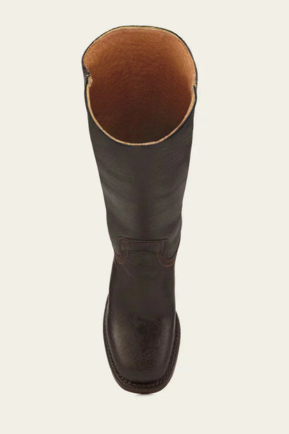 Damen Lederstiefel Westernstil Blockabsatz