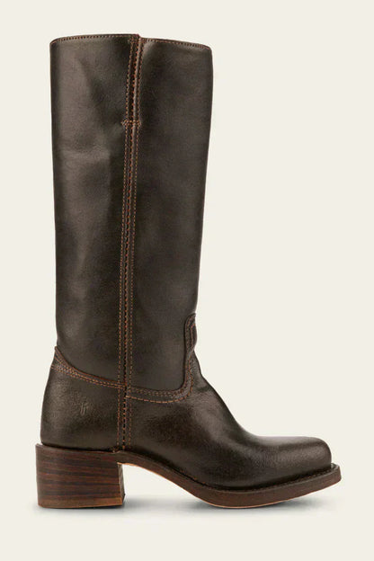 Damen Westernstiefel Leder Hochhackig
