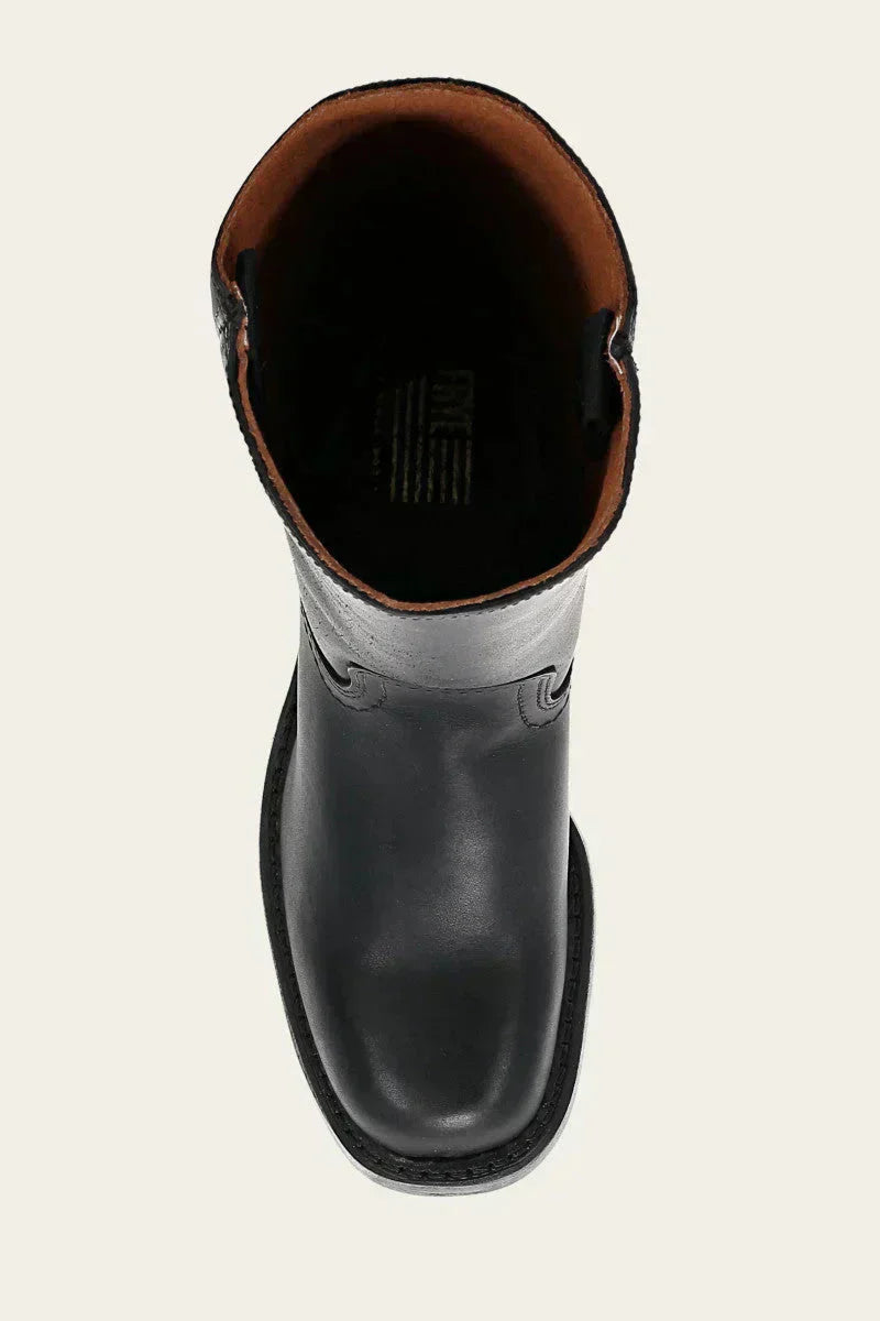 Damen Lederstiefel Westernstil Blockabsatz
