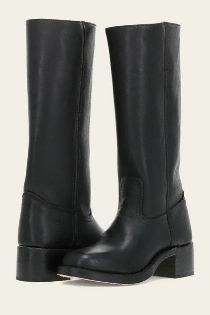 Damen Lederstiefel Blockabsatz Handgefertigt