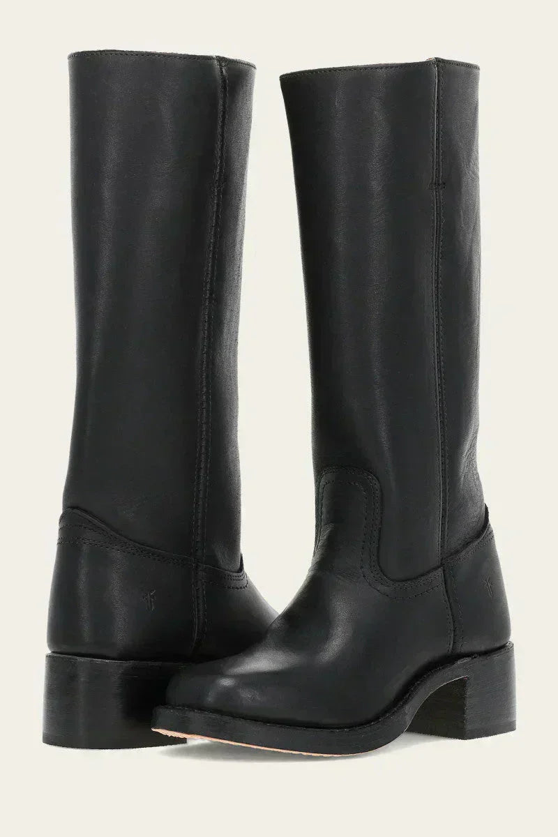 Damen Westernstiefel Leder Hochhackig