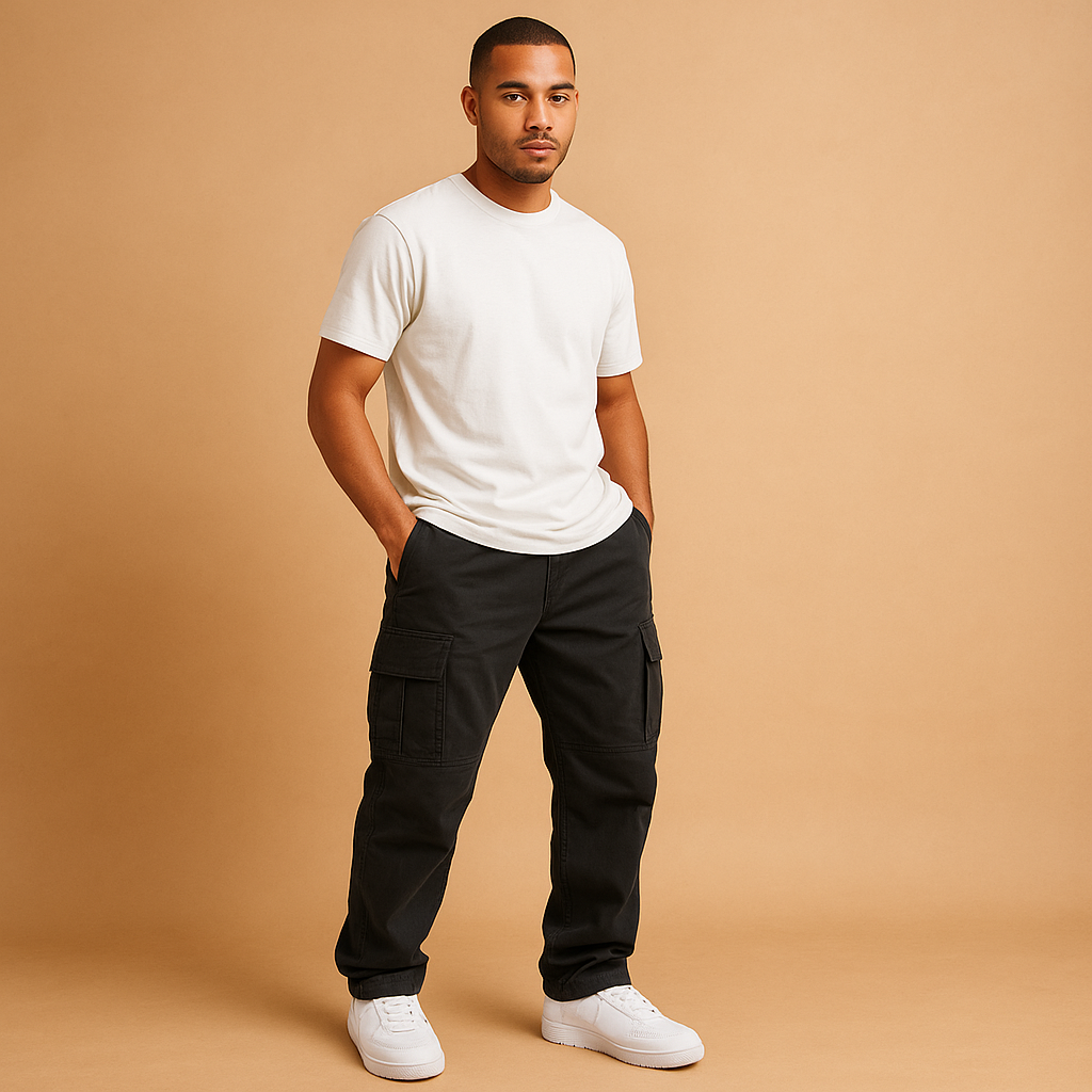Herrenhose Gerade Form mit Taschen - Norvielle