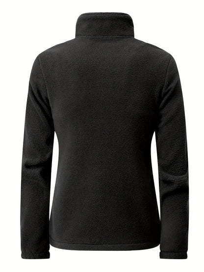 Damen Softjacke Stehkragen Zippbar