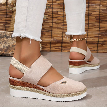 Damen Sandalen Auf Plattform Rutschfest Elastisch