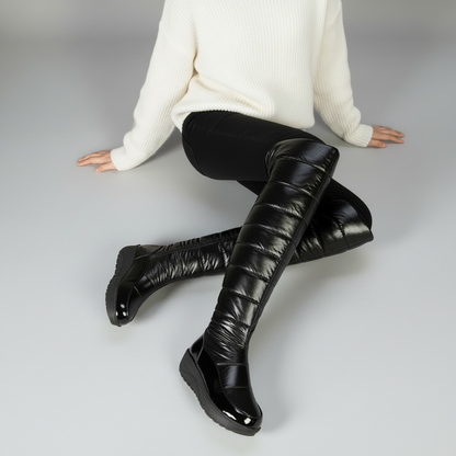 Damen Overknee Stiefel Narella Warm Gefüttert