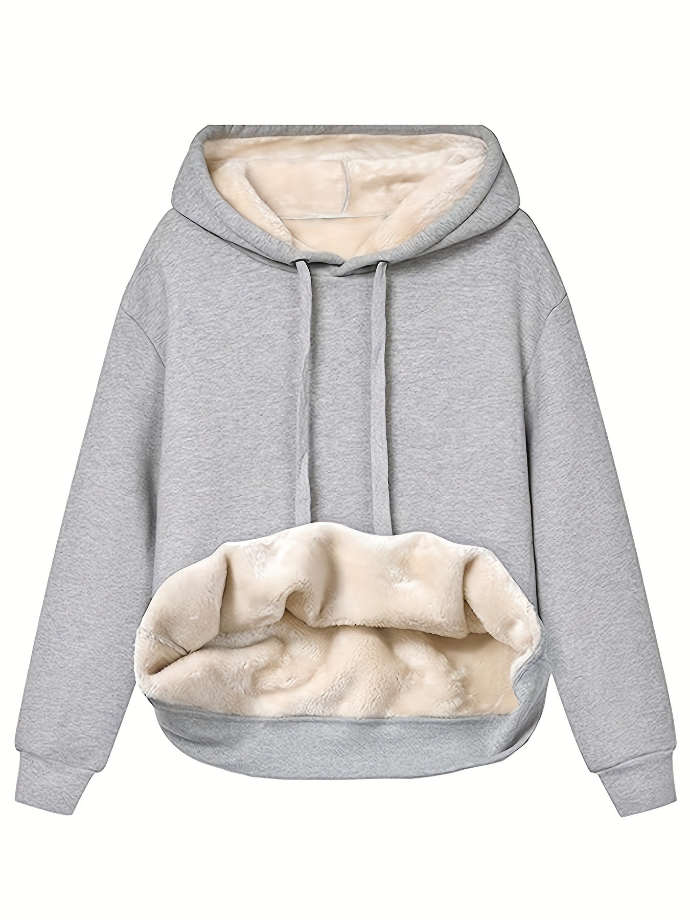 Damen Fleece Hoodie Warm Winterlich