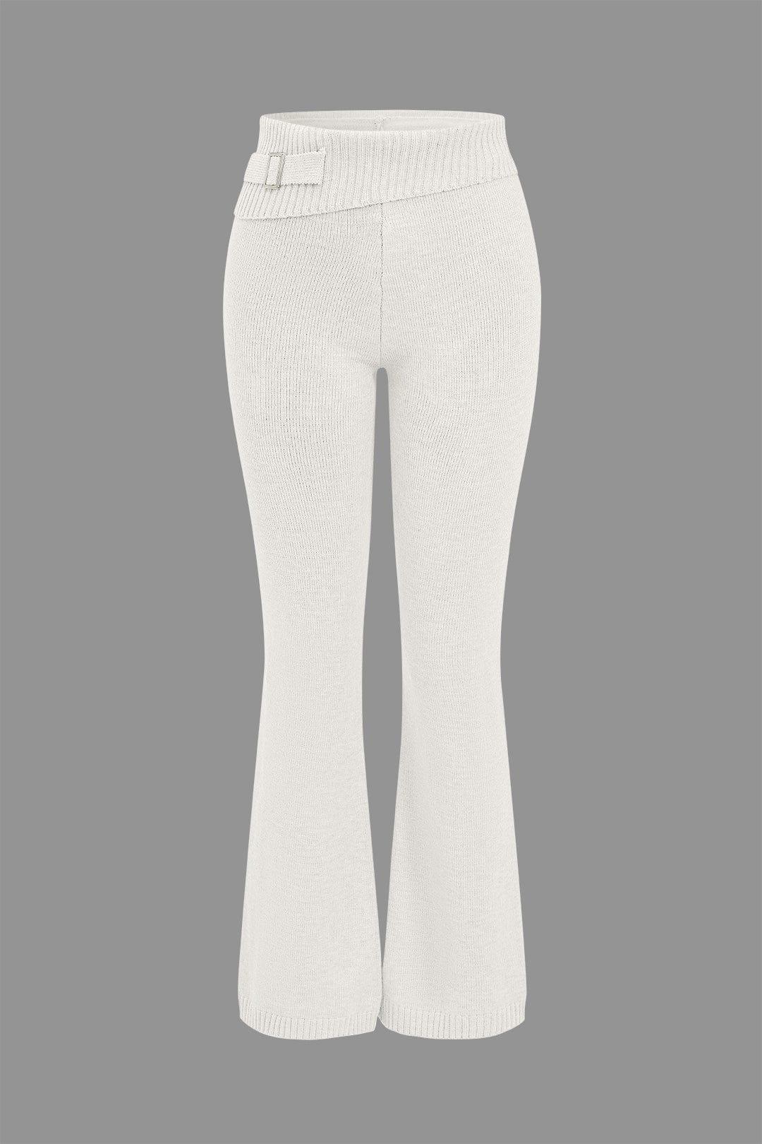 Damen Strick-Set Kapuzenjacke Schlaghose