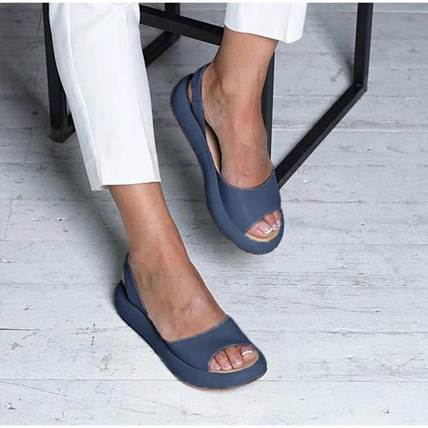 Damen Sandalen Bequem Schlicht
