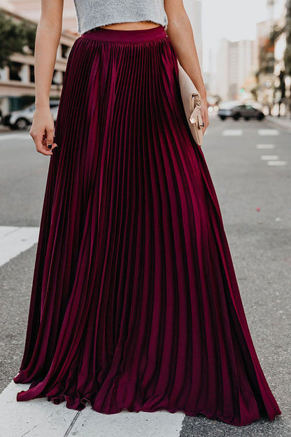 Norvielle Damen Maxi Rock Plissiert für Eternity