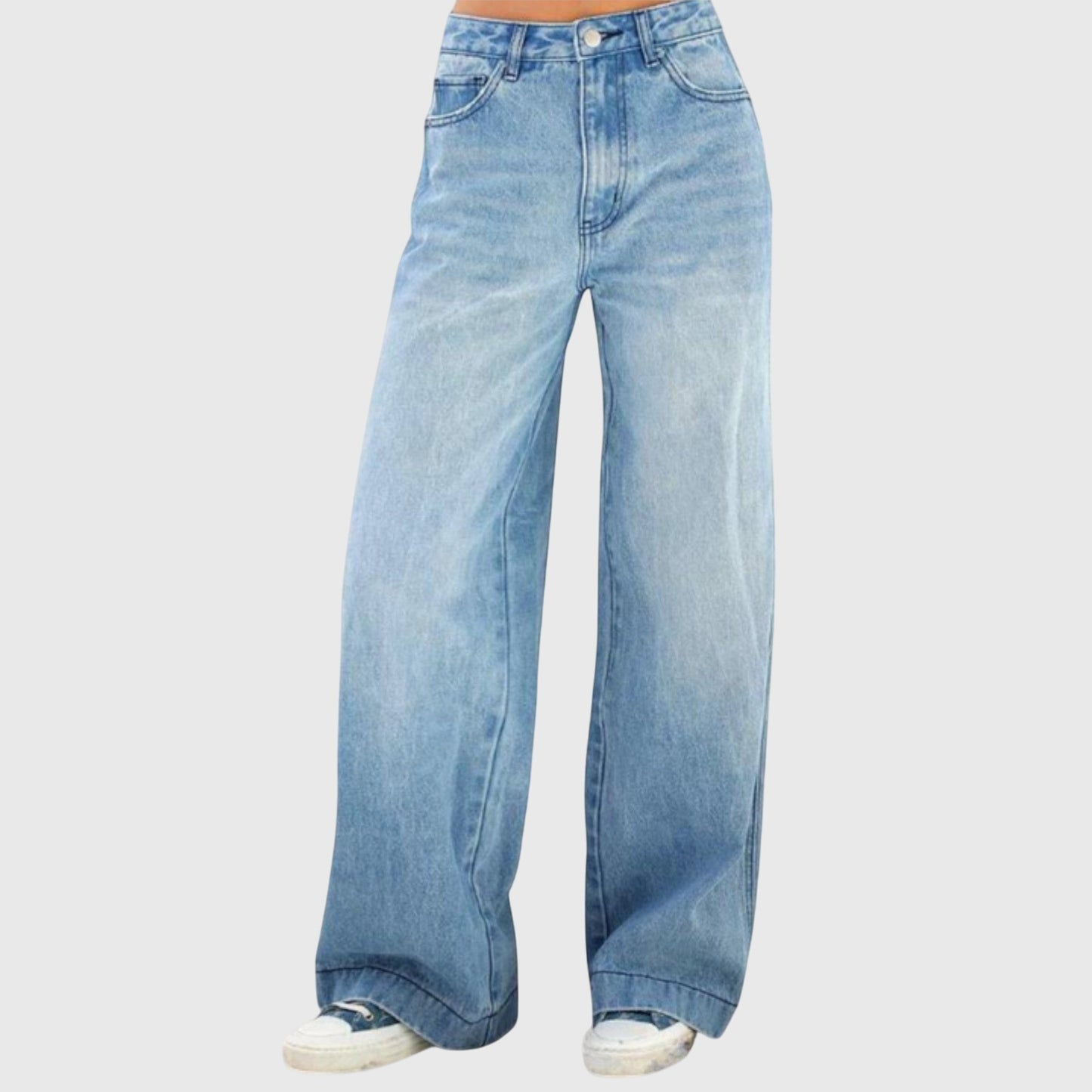 Damen Baggy-Jeanshose Lässig