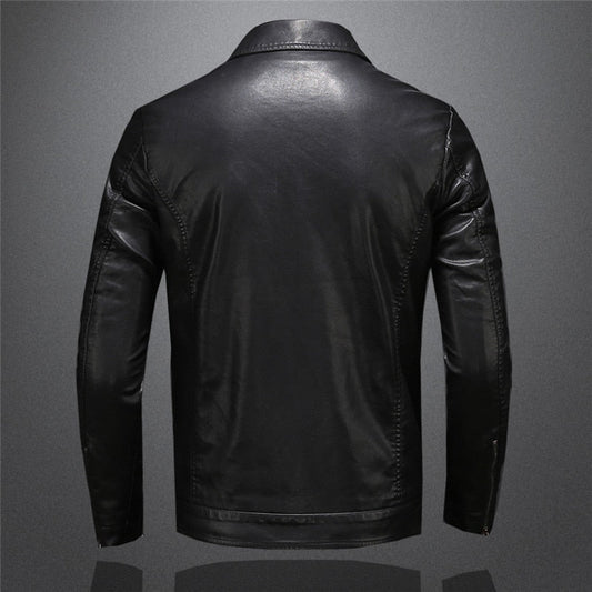 Herren Lederjacke Qualität Schwarz - Norvielle
