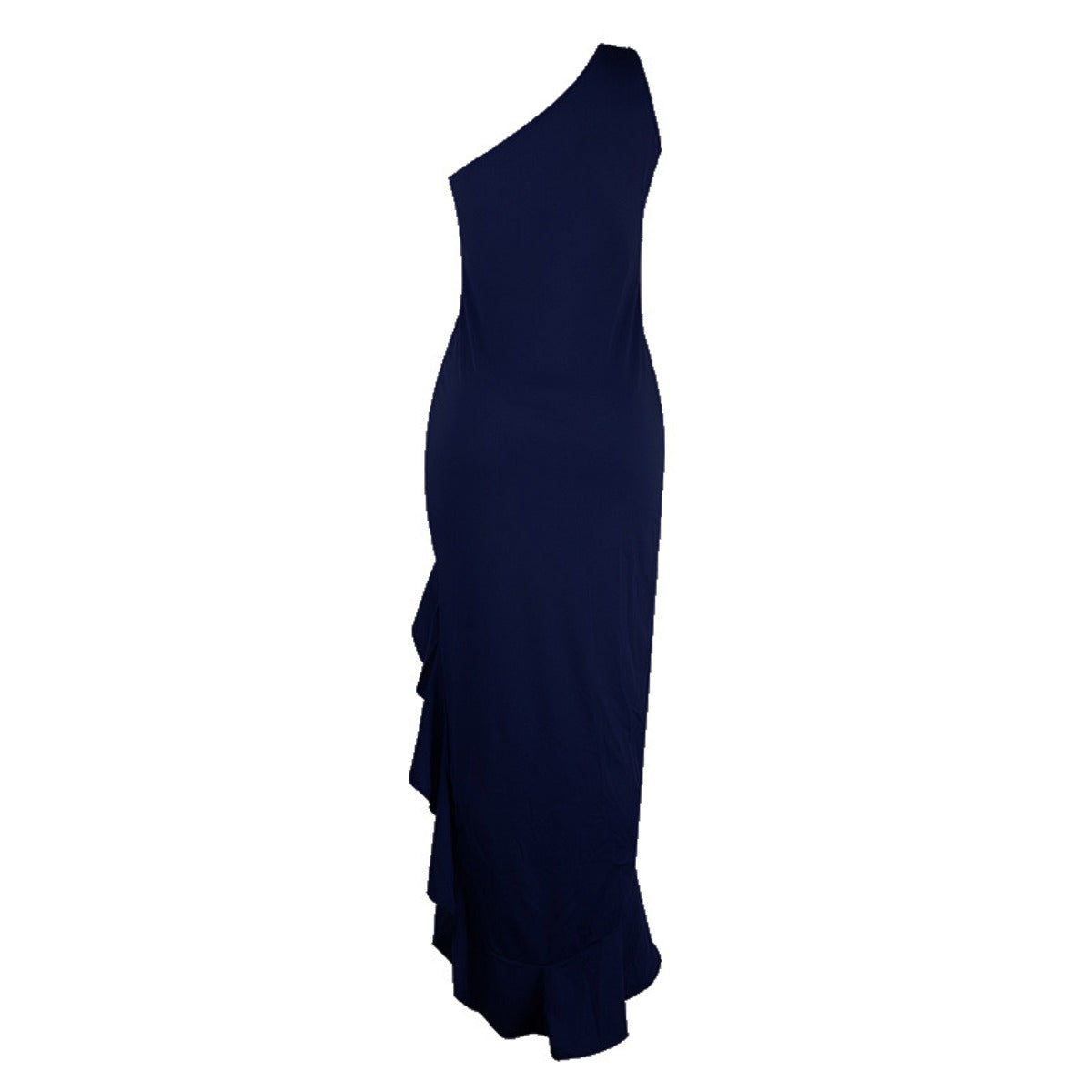Damen Swing-Kleid Geteiltem Rüschensaum