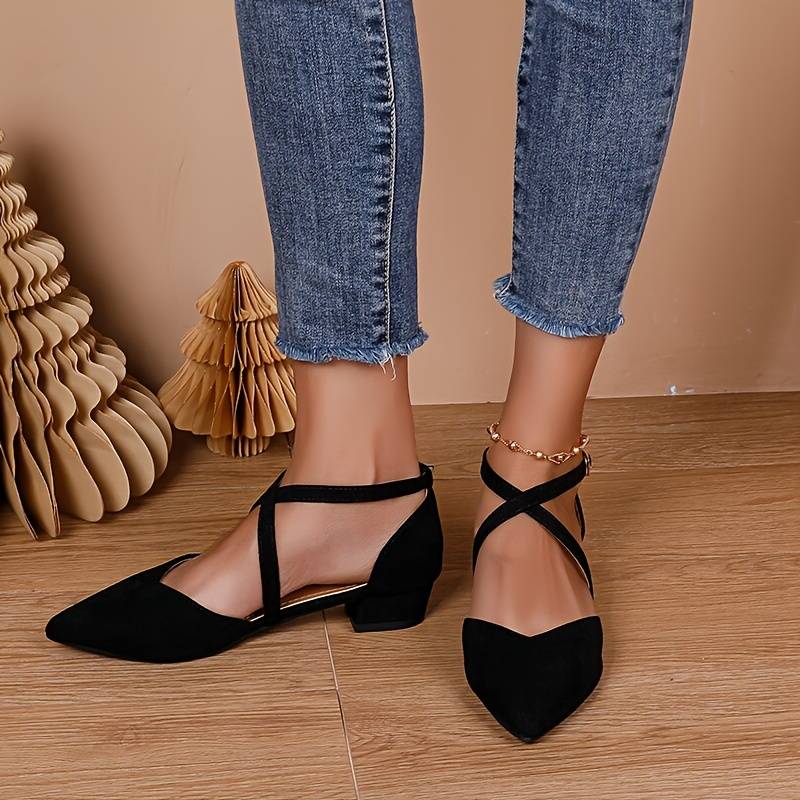 Norvielle Damen Flache Schuhe Einfarbig