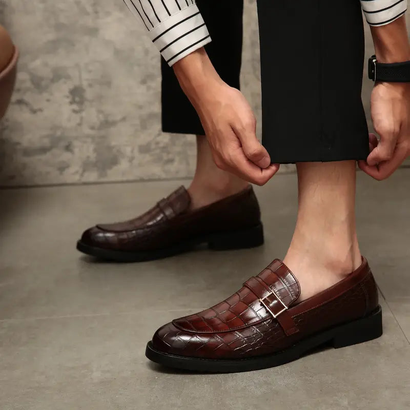 Herrenschuhe Norvielle Lederschnürschuhe Schwarz - Norvielle