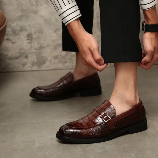 Herrenschuhe Norvielle Lederschnürschuhe Schwarz - Norvielle