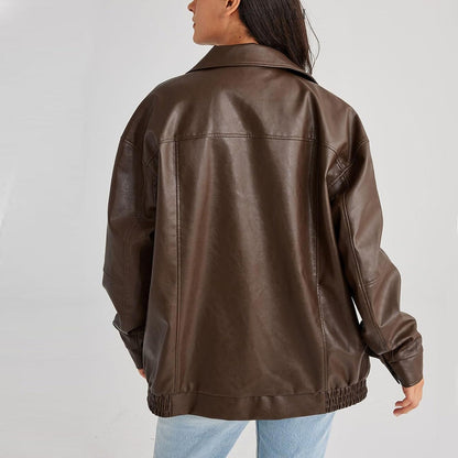 Damen Oversized Zip-Up Jacke Modern