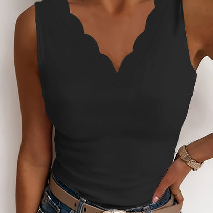 Damen Tanktop V-Ausschnitt Bequem