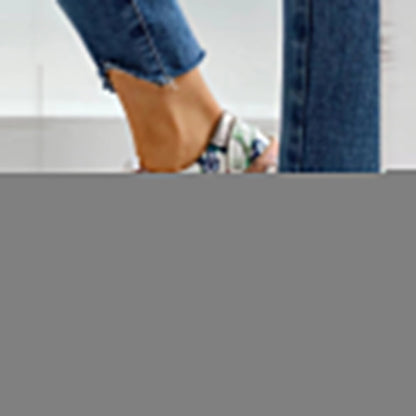 Damen Sneaker Blumenmuster Komfortschuhe