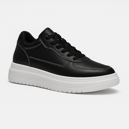 Herren Sneakers Komfortabel Mit Höhensteigerung Schwarz - Norvielle