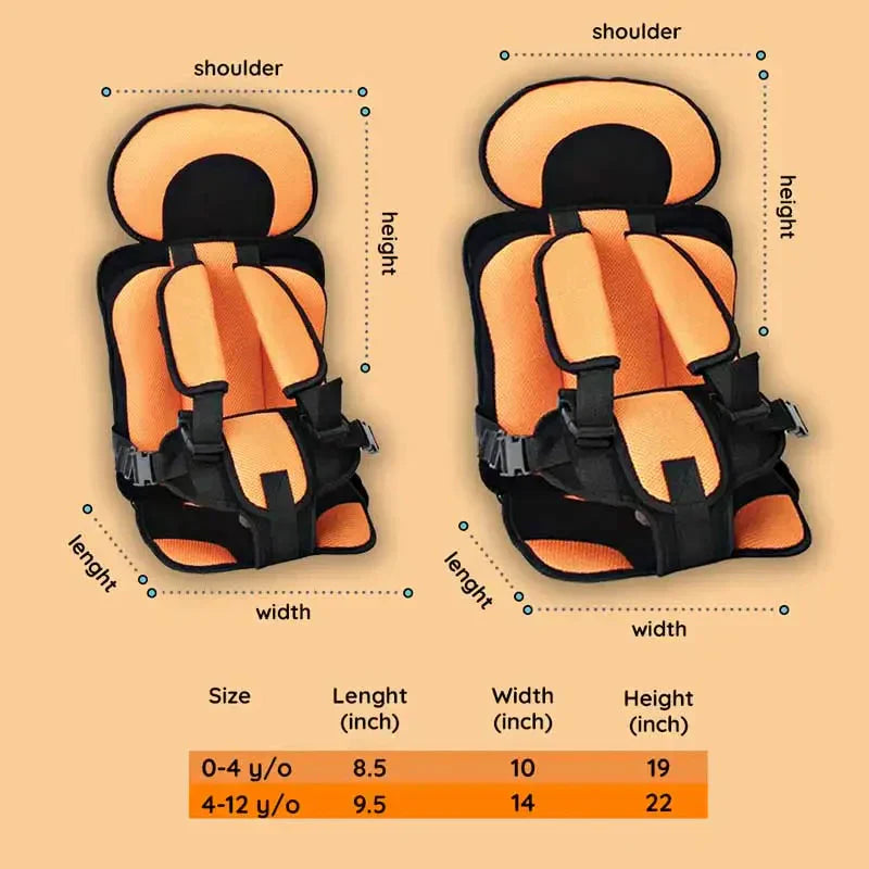 KinderAutositz Faltbar Kompakt Sicher Gurt