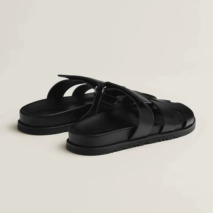 Elegante Milano Damen Slipper Italienischer Stil Leder