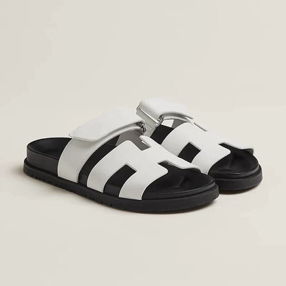 Elegante Milano Damen Slipper Italienischer Stil Leder