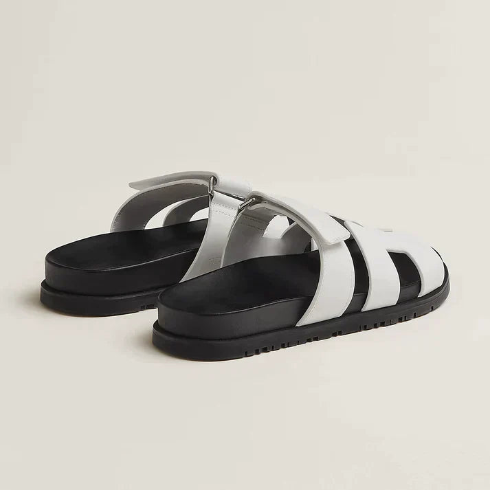 Elegante Milano Damen Slipper Italienischer Stil Leder