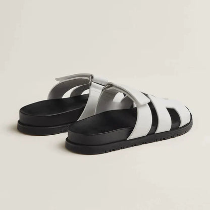 Elegante Milano Damen Slipper Italienischer Stil Leder