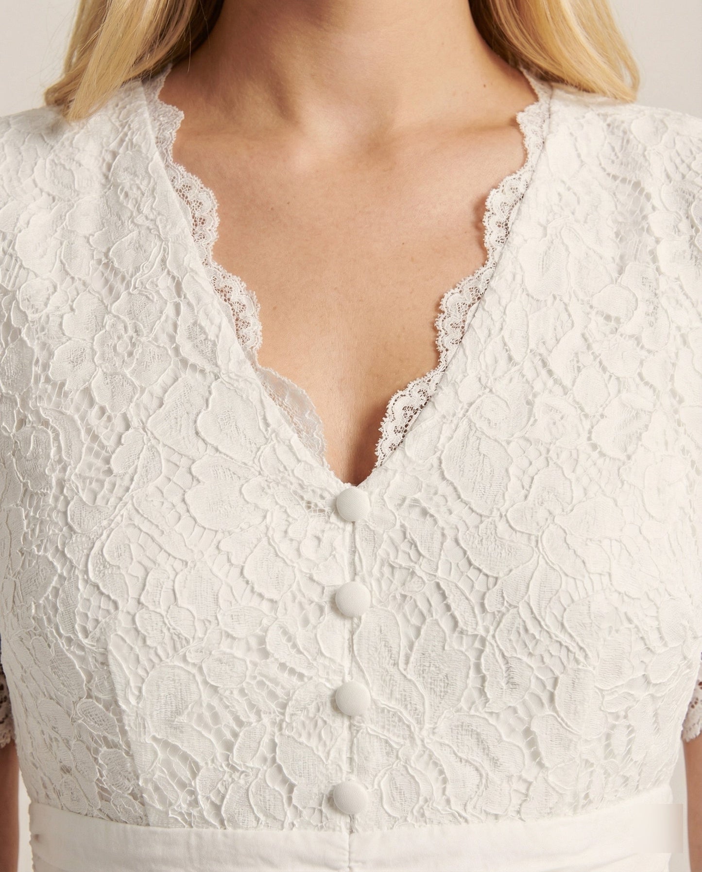 Hochzeitskleid Spitze Romantik Weiße Spitze