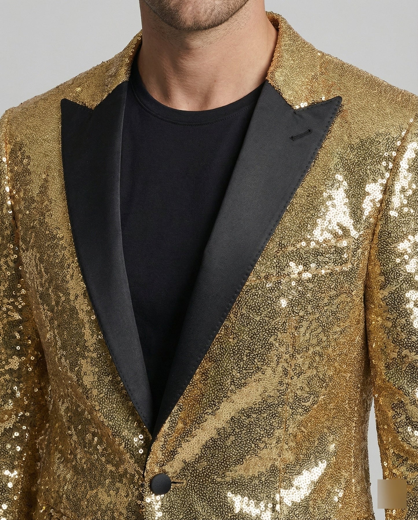 Herren Pailletten Blazer Glitzer