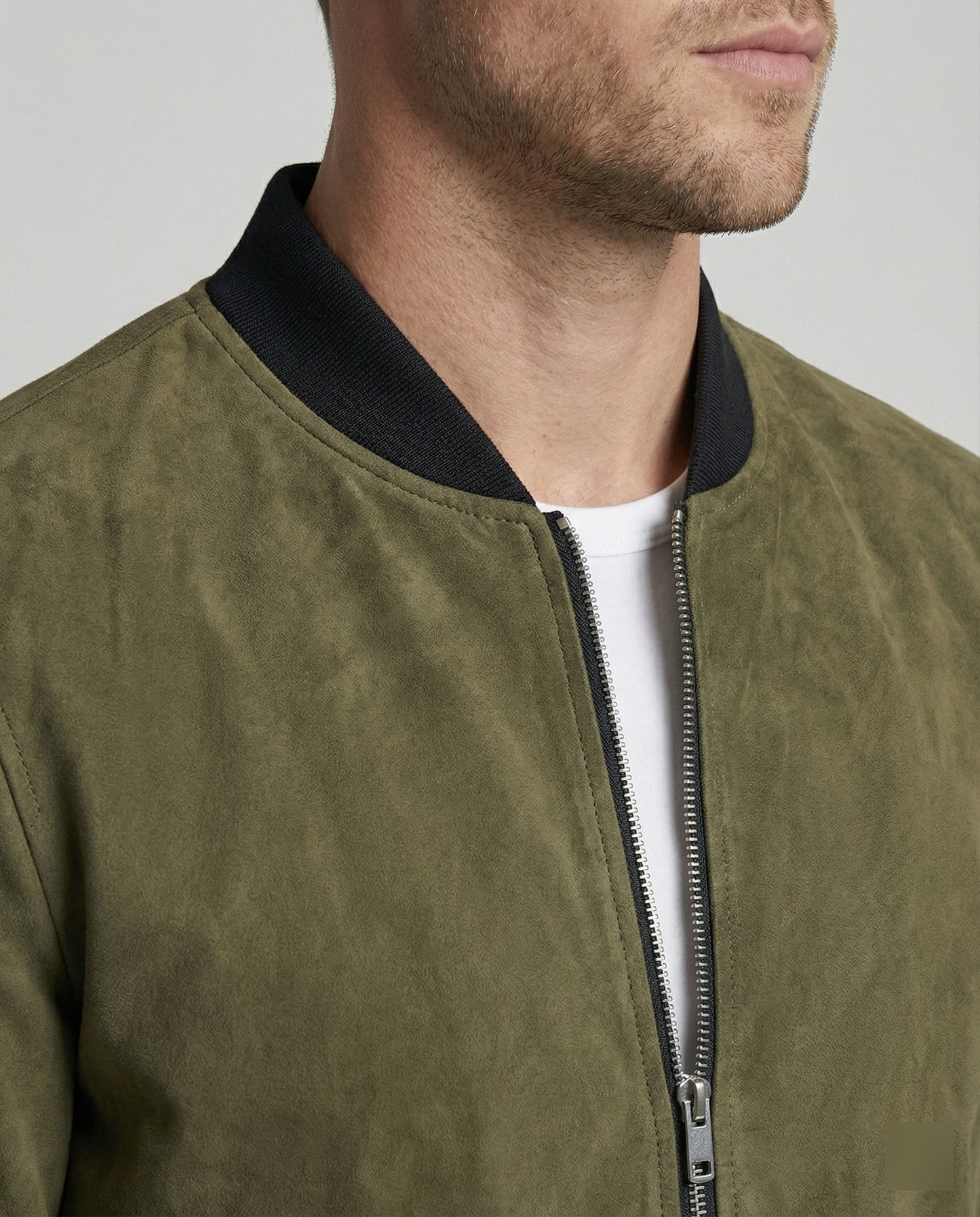Herren Velours Bomberjacke Freizeitkleidung