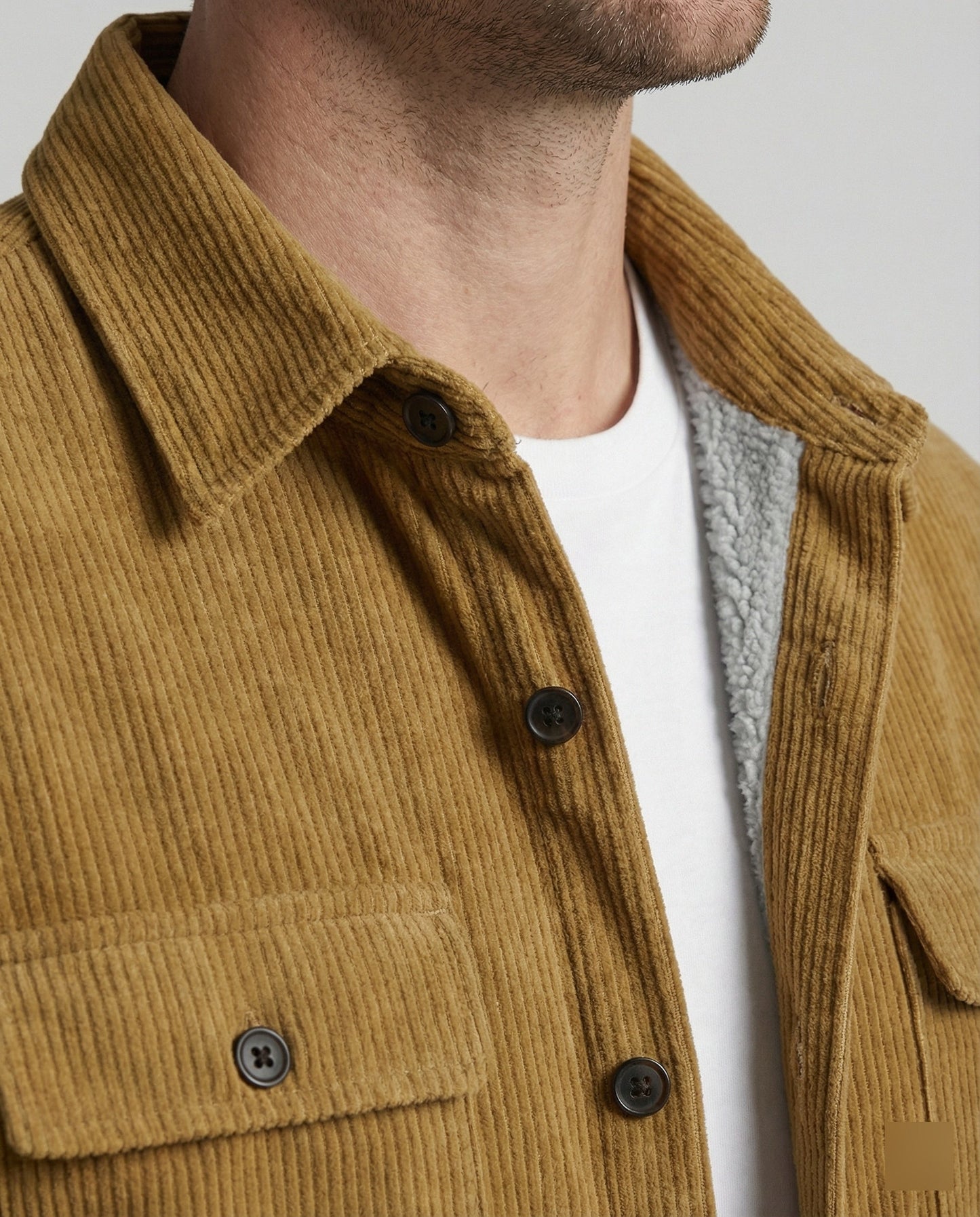 Herren Langarmhemd Cord Freizeithemd