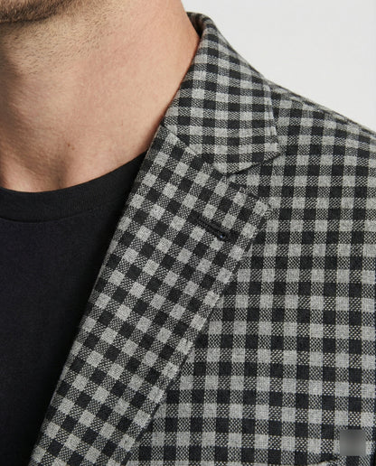 Herren Glencheck Sakko Slim Fit Einreiher