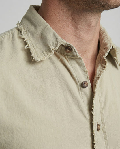 Herren Button-Down-Hemd Lässig Asymmetrischer Saum
