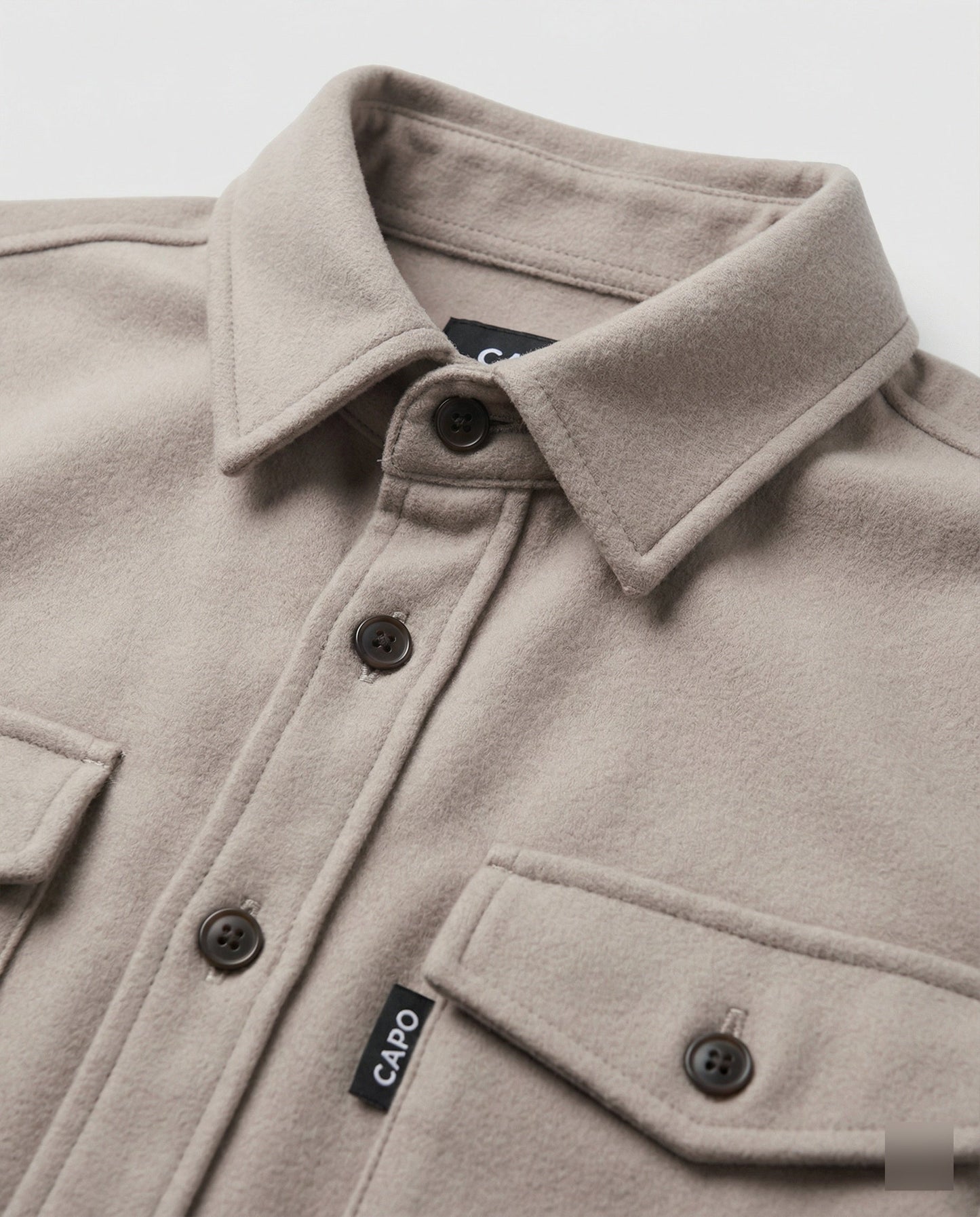 Herren Herbst-Hemd Baumwolle Beige