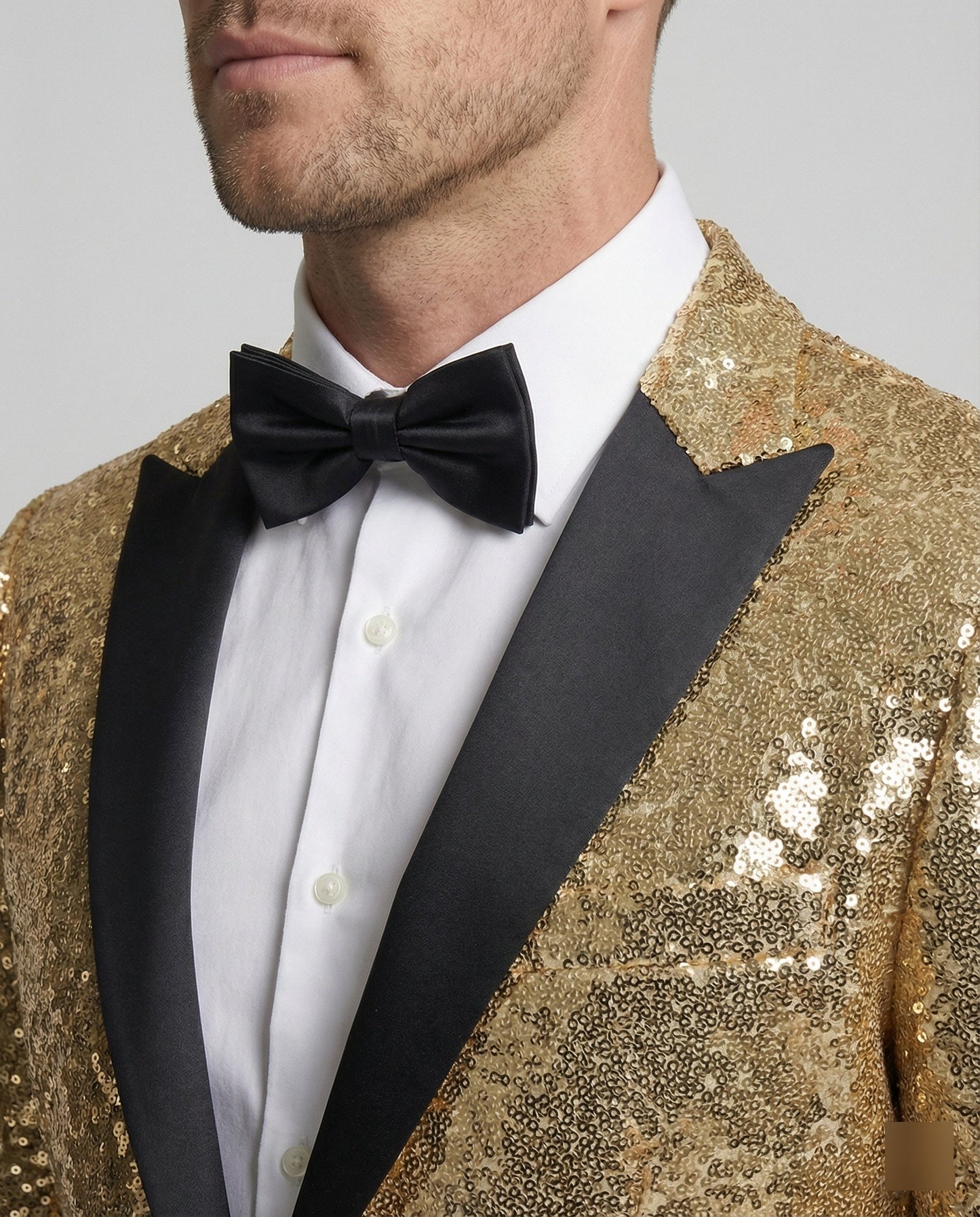 Herren Blazer Pailletten Glänzend