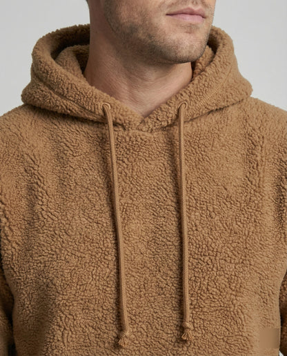 Herren Teddy Pullover Kuscheliger Baumwolle Beige