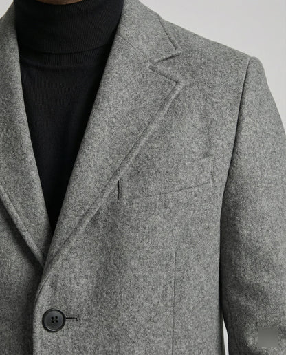 Herren Wintermantel Revers Elegantes Design