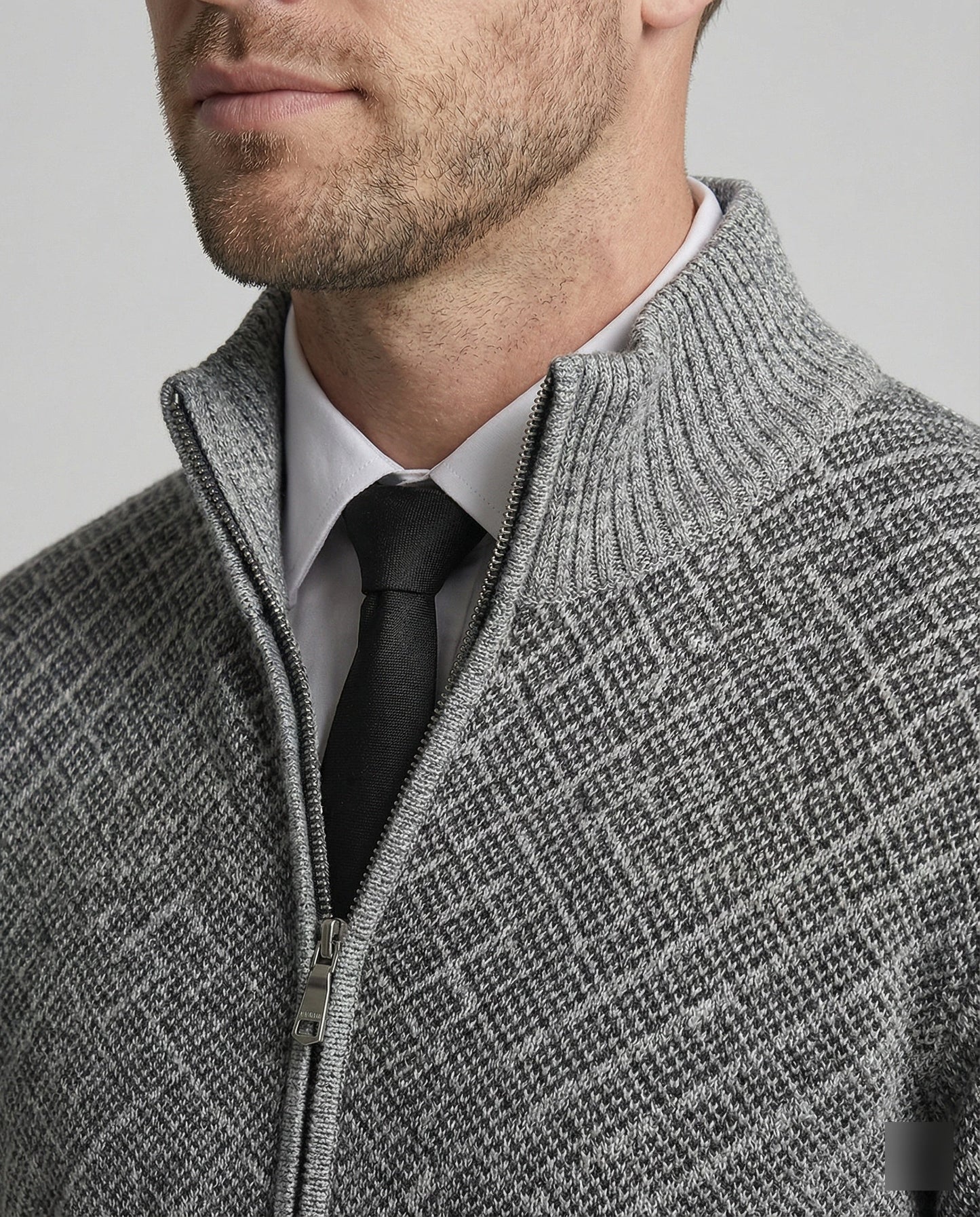 Herren Strickjacke Mit Reißverschluss